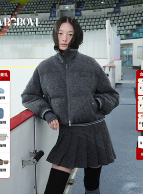 GROVE官方旗舰店 2025WT冬季新款短款羽绒服外套上装女GCW5DJ02