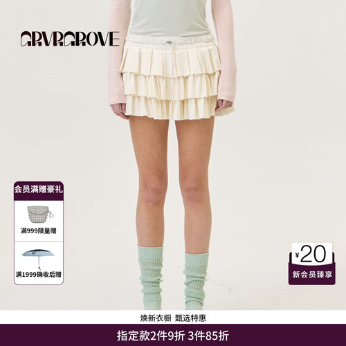GRVR GROVE官方旗舰店2026PS春季韩系半身裙短款裙裤GP26SKC64