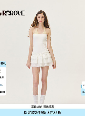 GROVE官方旗舰店2026PS春季新款韩系无袖连衣裙气质女 GP26OPK60