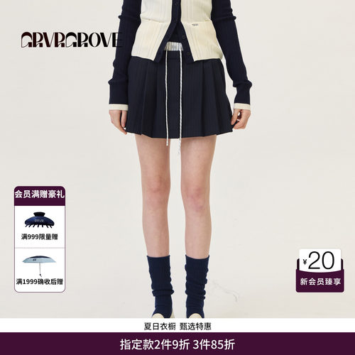 GRVR GROVE官方旗舰店2026PS春季新款短裙韩系休闲女 GP26SKC61