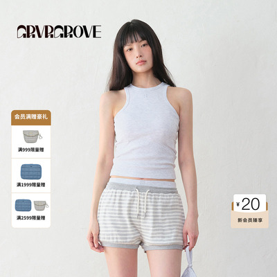 GROVE官方旗舰店BS系列夏季款女士工字针织背心BM5SL01M