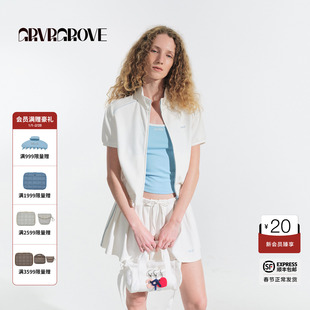 GROVE 官方旗舰店 2025HS夏日款小立领短袖休闲T恤GM5TS01C