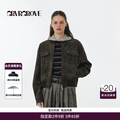 GRVR GROVE官方旗舰店 2025FW秋季款夹克短外套女款 GF5JP03C