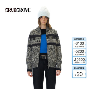 2025WT冬季 GROVE 新款 长袖 连帽拉链GCW5KN01 毛织开衫 博主同款