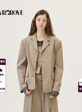GRVR GROVE官方旗舰店2026PS春季西装外套韩系休闲廓形GP26JKC60