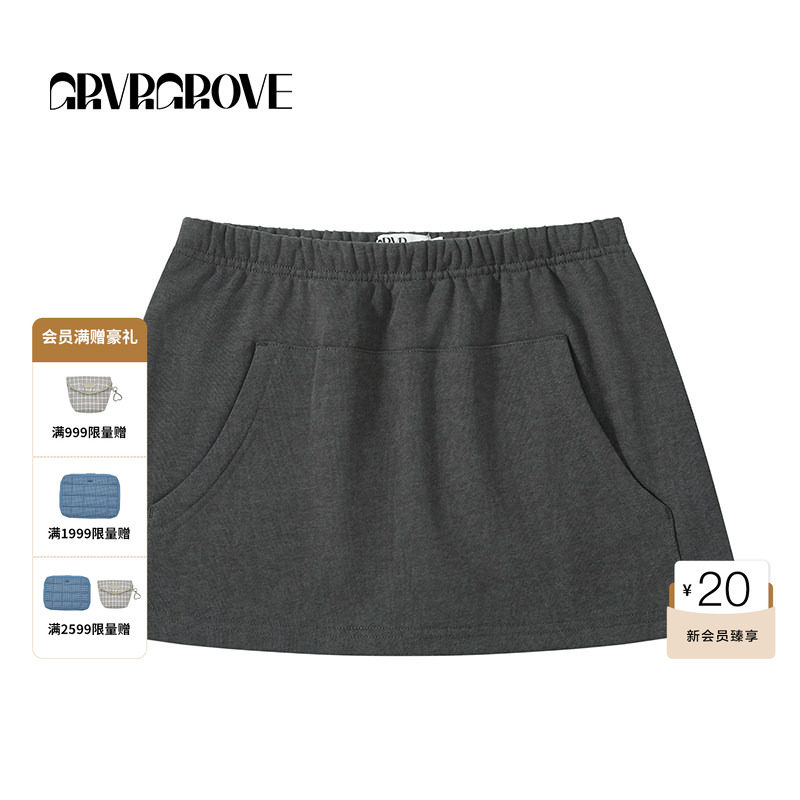 GROVE官方旗舰店SS春夏款女士水洗针织裙裤GCM5PT05