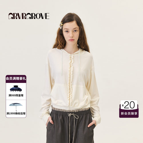 GRVR GROVE官方旗舰店2026PS春季长袖T恤双开拉链外套 GP26SWC60