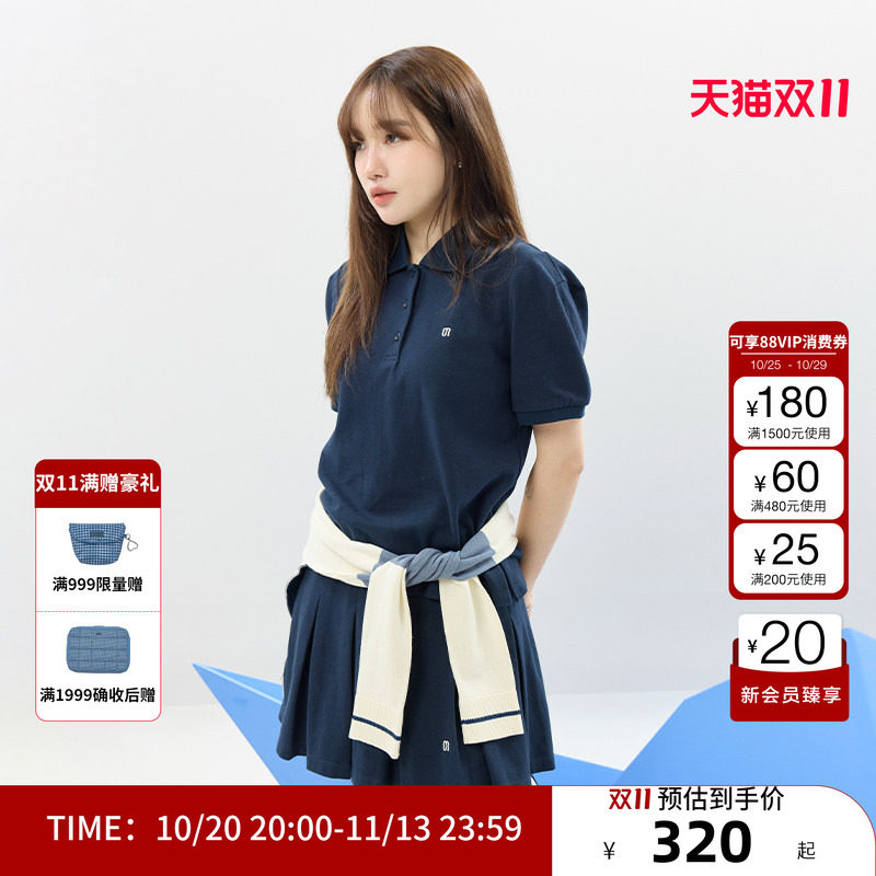 GRVR GROVE官方旗舰店SS春夏款女士基础短袖polo衫t恤 GCM5TS04
