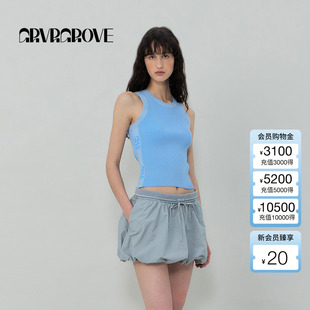 GROVE官方旗舰店2025SS春夏新款 背心GR5KN04C 女GRVR提花针织衫