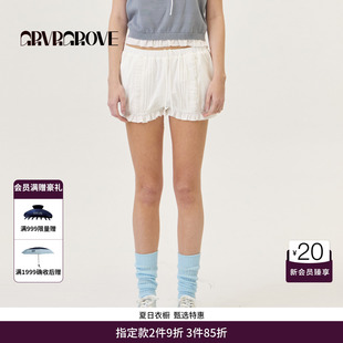 GRVR GROVE官方旗舰店2026PS春季梭织短裤韩系休闲女 GP26PTC63