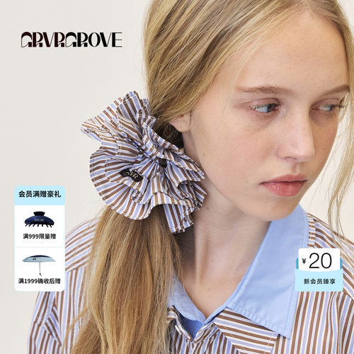 GROVE官方旗舰店2026PS春季新款发圈条纹韩系撞色配饰GP26ACC09