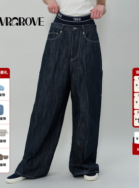 GROVE官方旗舰店2025SS春夏款女士棉麻梭织长裤GR5DB01C