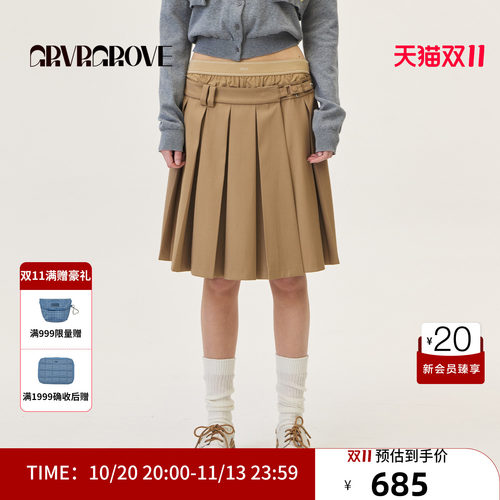 GRVR GROVE官方旗舰店2026PS春季新款长裙韩系休闲女 GP26SKC16