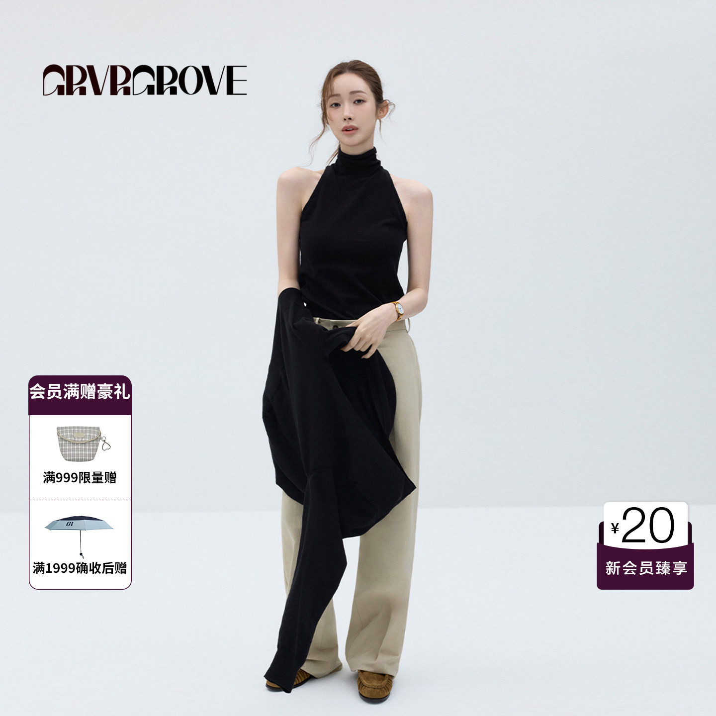GRVR GROVE官方旗舰店2026FW秋季新款韩系无袖针织衫 GF26KNE24图片