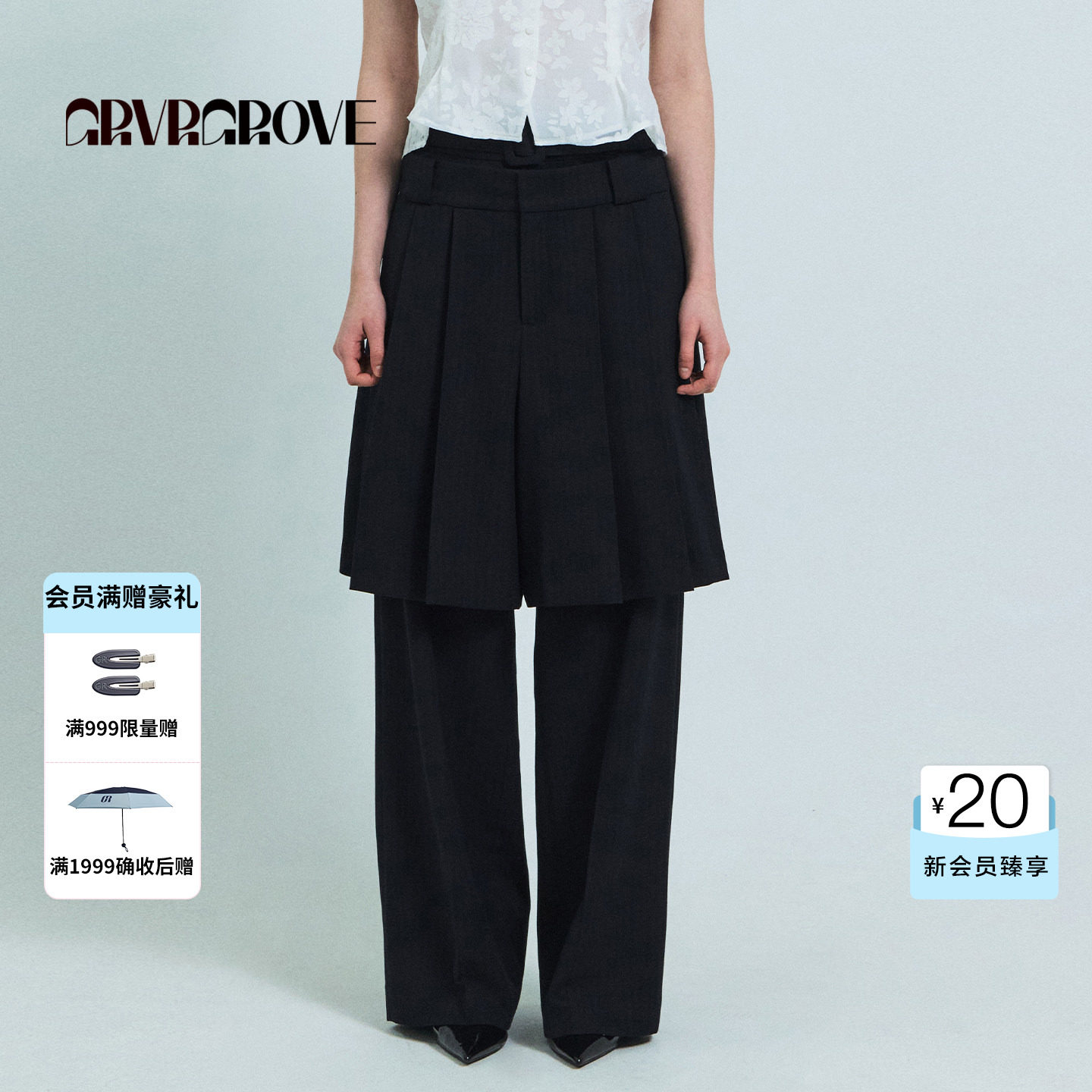 GROVE官方旗舰店2026SS春夏韩系下装梭织短裤GS26PTC63