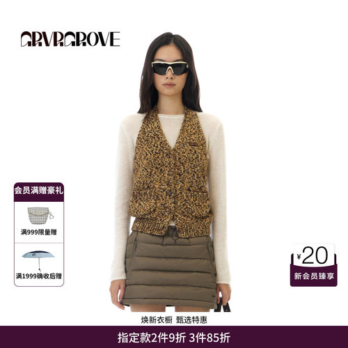 GRVR GROVE官方旗舰店 WT冬季款圆领毛织长袖打底衫毛衣GCW5KN17