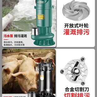热销热销热销污水泵化抽粪池粪泥浆排污泵家用220V切割式小型抽水