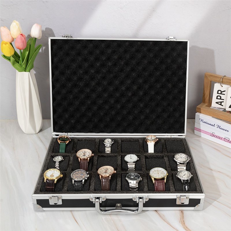 热销铝合金手表收纳盒精密工具箱轻奢便携腕表收纳箱2025新款