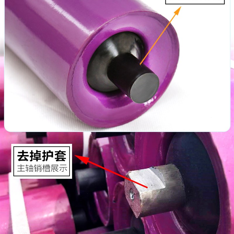 热销输送带皮带托辊流水线滚筒槽型辊筒无动力矿用支架棍子传送配