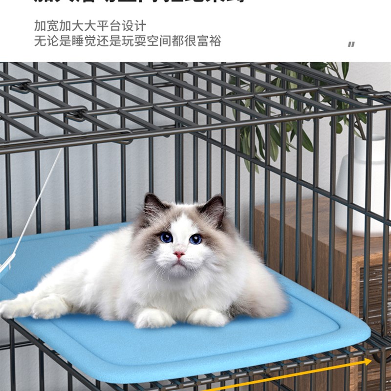 猫笼子家用室内不占地别墅带厕所一体超大自由空间可携式外出兔笼