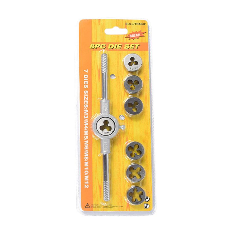 2021 New 8pcs Metric Adjustable Tap Die Wrench Set M3/4/5/6/