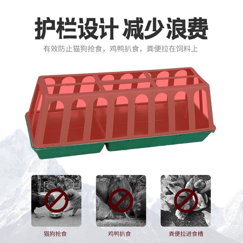 加盖喂鸡食槽自动下料鸡大号饲料桶喂食器畜牧养殖防撒料不跑料
