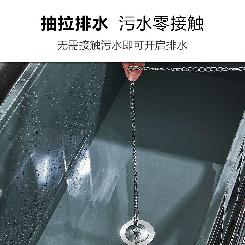 蓝牡丹大号移动式塑料拖把池洗拖布池厕所卫生间家用地盆落地式墩