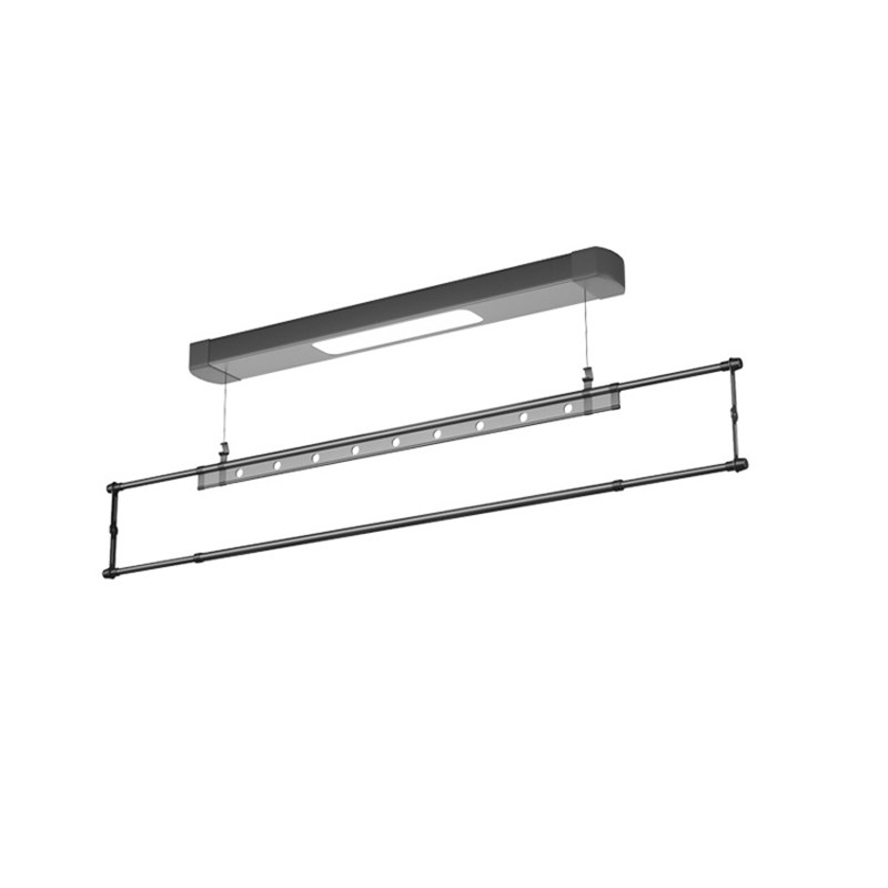 超级工厂直供铝合金电动智能升降阳台小户型用平板灯单杆机晾衣架