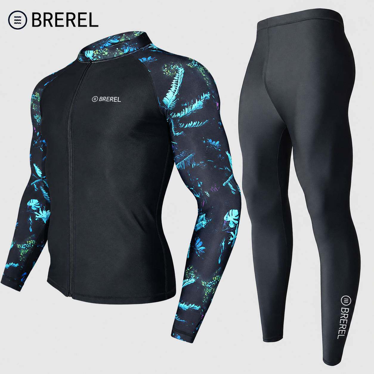 防晒泳衣男士冲浪服分体速干紧身水母衣浮潜服潜水服全身长袖长裤