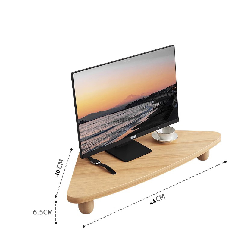 转角电脑增高架家用台式显示器支架办公室桌面置物架三角收纳架子