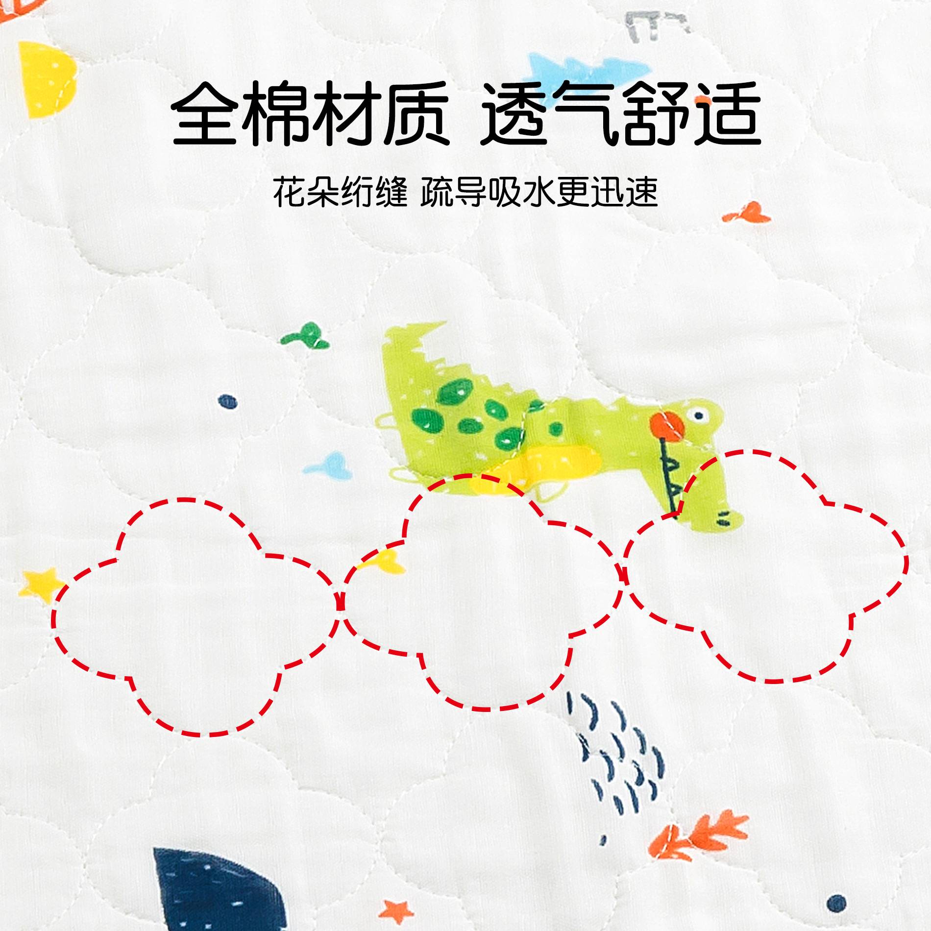 直供儿童隔尿垫纯棉婴儿尿布垫防水床单可洗宝宝纱布透气尿垫