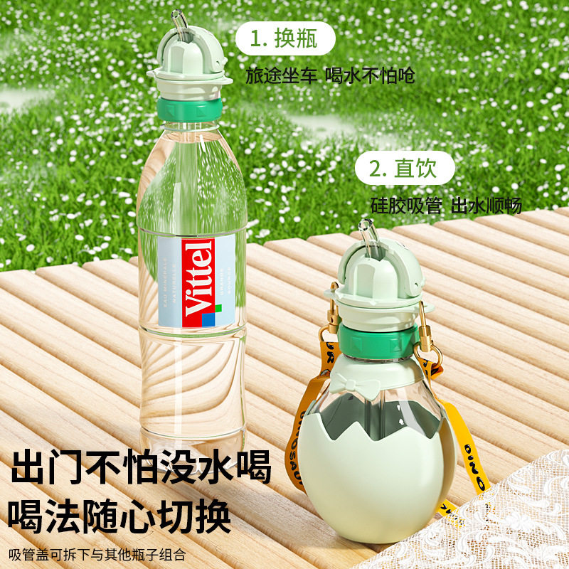 儿童水杯宝宝学饮吸管式喝水杯子婴幼儿夏季防呛外出防摔宝宝水壶