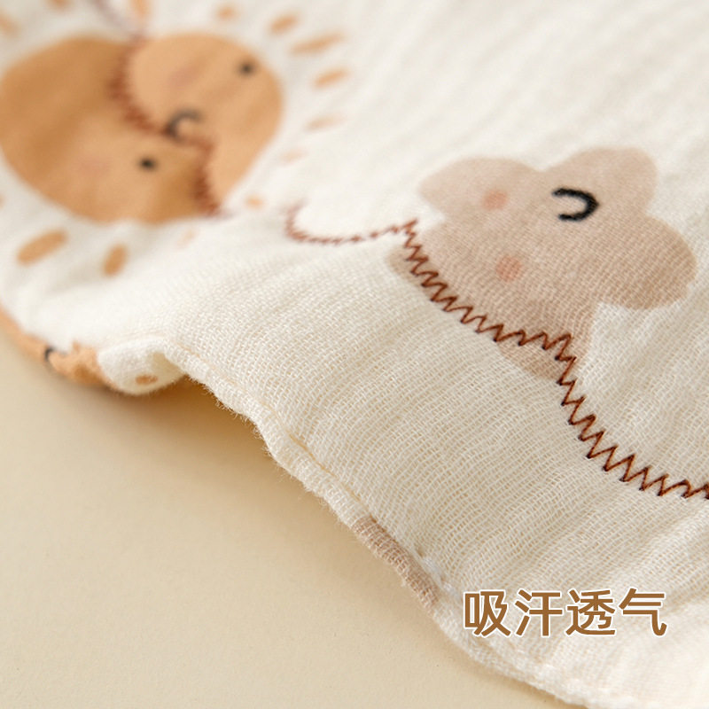 婴儿纱布云片枕婴童枕头夏季吸汗透气平枕巾宝宝儿童防吐奶枕垫