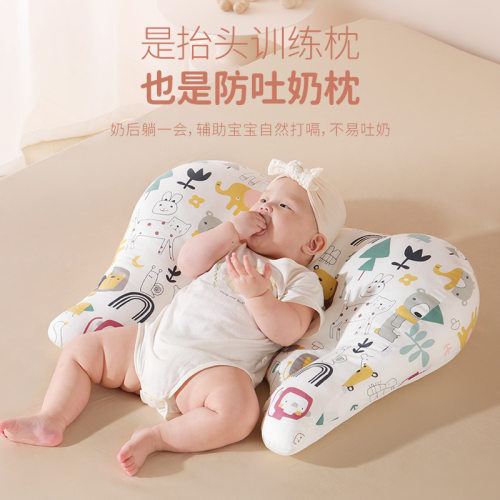 婴儿枕头防吐趴睡抬头双面豆豆趴趴枕透气清凉安抚枕枕芯