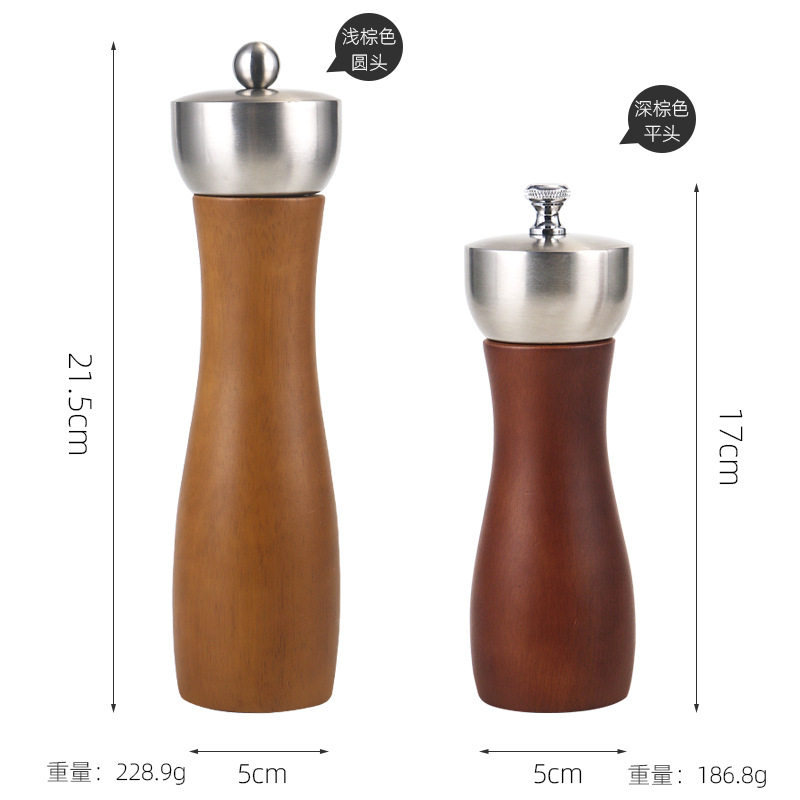 胡椒研磨器 304不锈钢手动胡椒磨器 古木胡椒磨 陶瓷芯 厨房工具