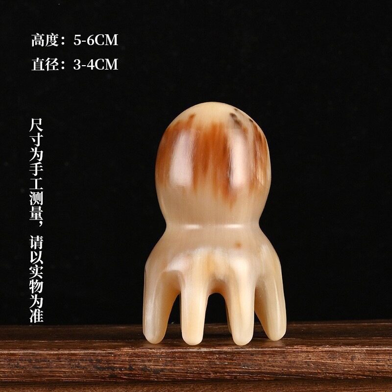 牛角梳头部经络梳梳洗头皮按摩梳子头疗圆器天护发刷然无