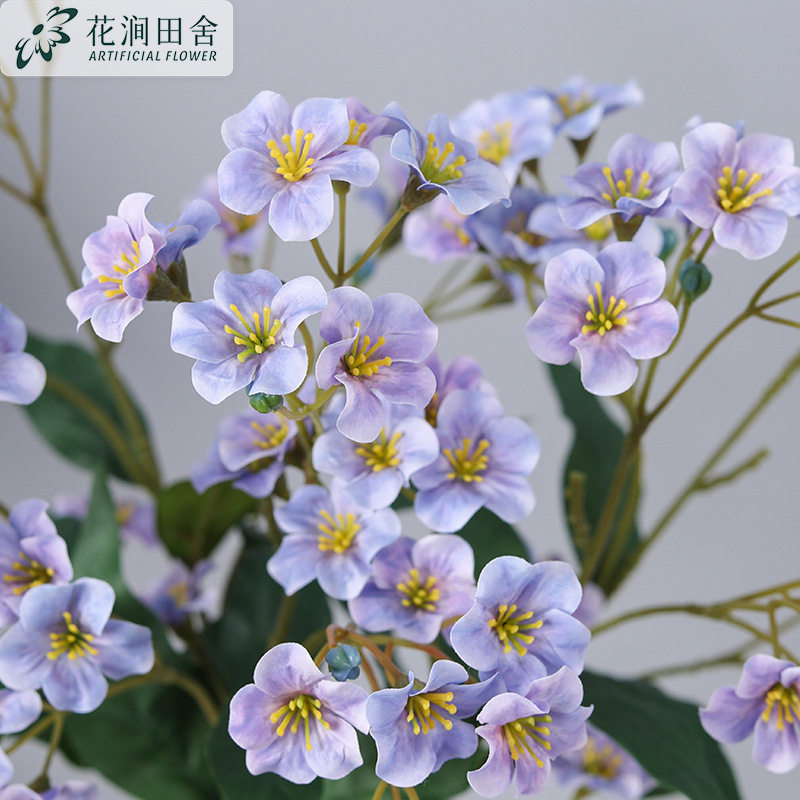 仿真花 小桐花 北欧婚庆盆景布置家居客厅酒店工程软装饰绢花假花