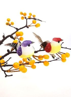 12pcsSet Simulation Feather Birds Models Fake Artificial