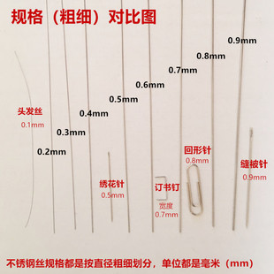 冷拉光圆0.5 弹性钢丝 硬钢丝 0.6 304不锈钢弹簧直丝 新品 直条