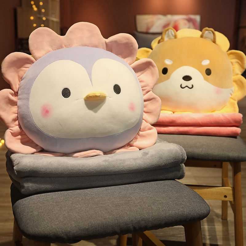 抱枕被子两用办公室午休神器多功能毯子玩偶午睡枕沙发靠枕二合一