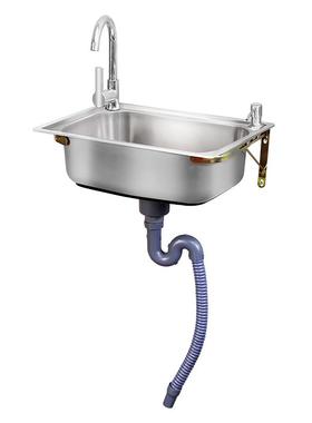 你小号304不锈钢水槽洗菜盆单水槽厨房阳台35x30x40x42x38洗碗池