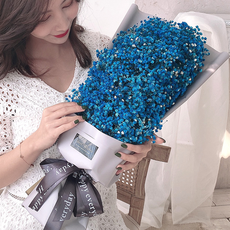 情人节520创意礼物满天星干花花束礼盒送女友生日礼物永生花