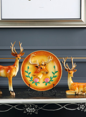 鹿摆件客厅装饰品电视柜酒柜创意新家装饰乔迁开业送礼招财工艺品