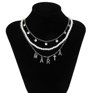 Necklace Pendant Multi Layer Necklaces Initial Choker Letter