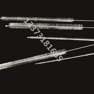 304不锈钢超长超细导管刷 吸管试管刷尼龙毛刷 管道导管清洁刷子