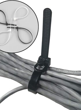 100pcs Reusable Nylon Cable Tie May Loose Slipknot Tie Reusa