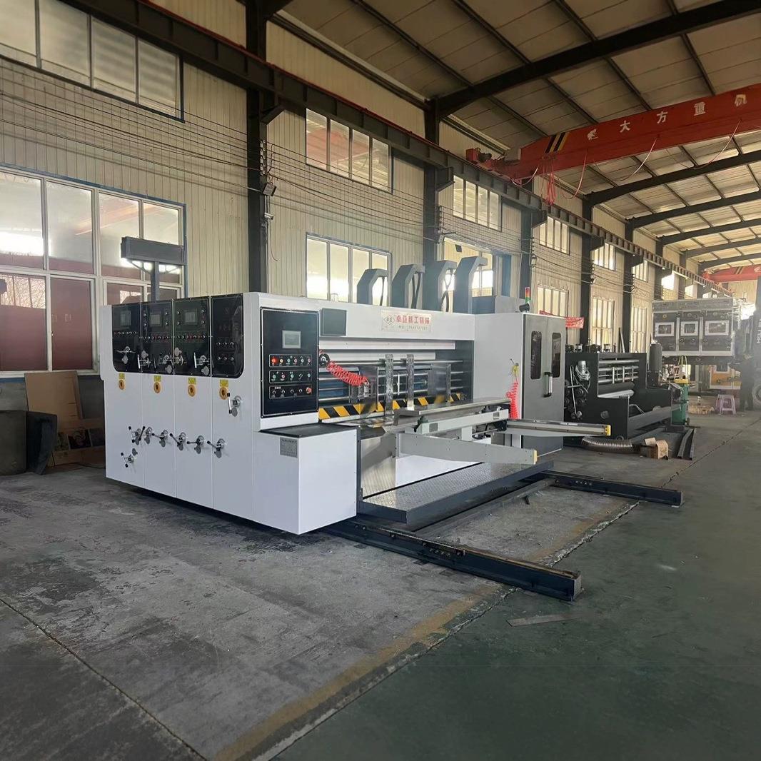 自动前缘三色水墨印刷开槽模切一体机纸箱模切机高速纸箱印刷机