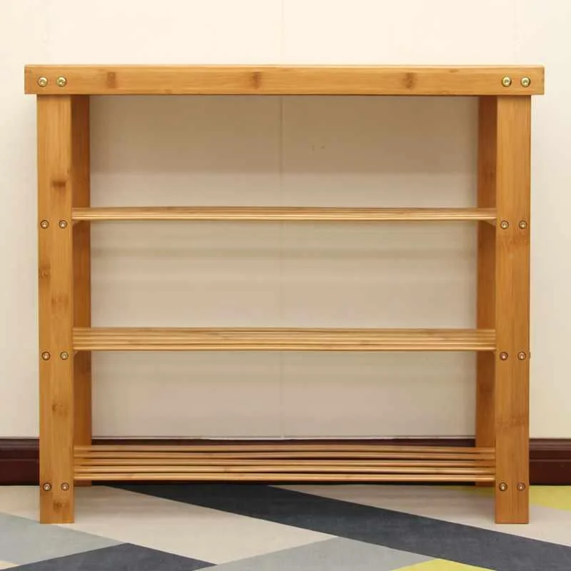 楠竹换鞋凳鞋架简易家用进门凳子口实木穿鞋小鞋柜多层收纳新品