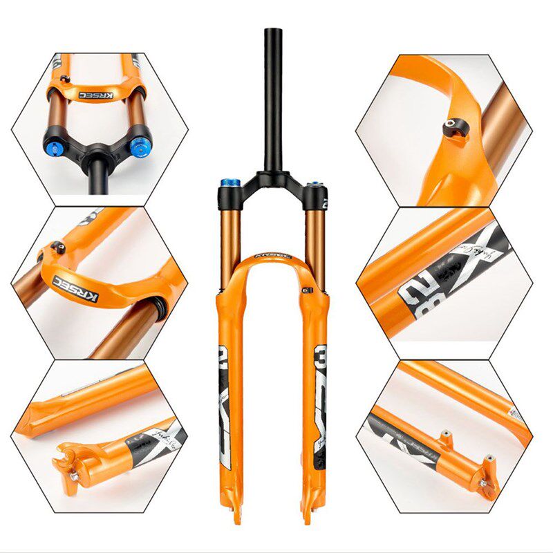 自行车骑行装备山地车前叉 26/27.5/29寸自行车气叉金管 避震装置