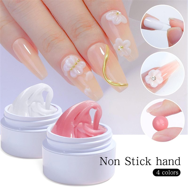 15ml Non-stick Hand Extension Nail Gel White Gels UV Flower